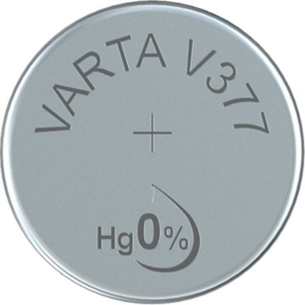 Silberoxid-Knopfzelle Typ SR66 / V377 von Varta